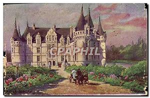 Carte Postale Ancienne Azay le Rideau Château