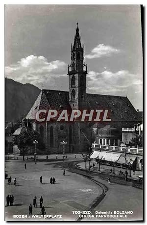 Carte Postale Moderne Bozen Walterplatz Chiesa Parrocchiale