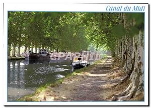 Carte Postale Moderne Canal Du Midi Bateaux Peniches