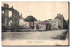 Carte Postale Ancienne Reims Rue De Betheny Militaria