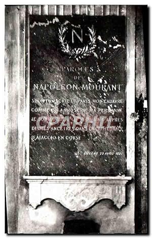 Carte Postale Moderne Corse Ajaccio Dans la cathédrale sur une plaque de marbre les dernieres par...