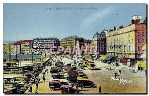 Carte Postale Ancienne Marseille Le Quai des Belges Automobile