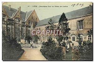 Carte Postale Ancienne Liege Deuxieme Cour Du Palais De Justice