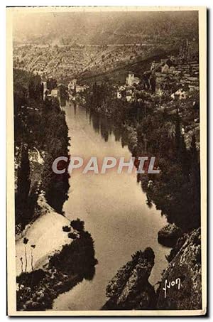 Carte Postale Ancienne Prades Le Tarn vu de la route de Sainte Enimie