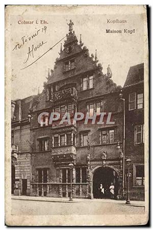 Carte Postale Ancienne Kopihaus Maison Kopf Colmar