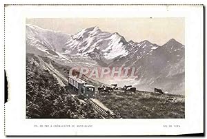 Carte Postale Ancienne Chemin de Fer A Cremaillere du Mont Blanc Train