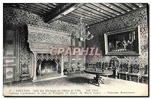 Carte Postale Ancienne Orleans Salle de Mariages de l'Hôtel de Ville Mariage