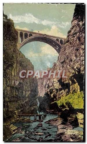 Carte Postale Ancienne Constantine Pont Sidi Rached Pris Du Fond Des Gorges