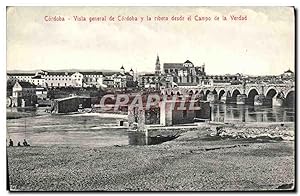Carte Postale Ancienne Cordoba Vista Général de Cordoba la Ribera le Campo de la VErdad