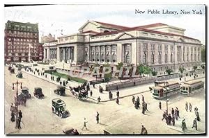Carte Postale Ancienne New Public Library New York Bibliotheque
