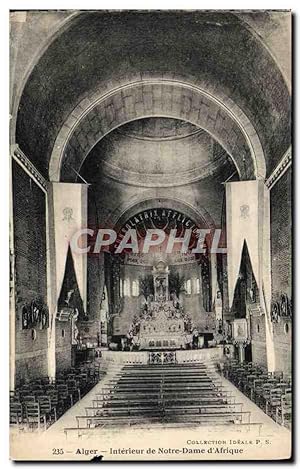 Carte Postale Ancienne Alger Intérieur De Notre Dame D'Afrique
