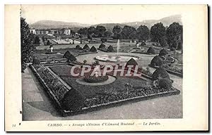 Carte Postale Ancienne Cambo Arnaga Maison D'Edmond Rostand Le jardin