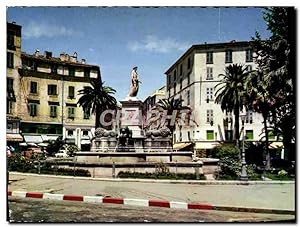 Carte Postale Moderne Charmes Couleurs De La Corse Ajaccio Place Foch La statue du 1er consul par...