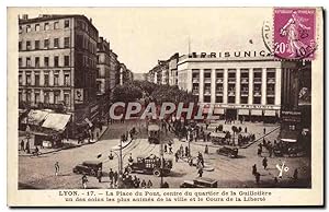 Carte Postale Ancienne Lyon La Place du Pont Centre du Quartirer de la Guillotiere un des coins l...