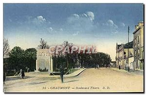 Carte Postale Ancienne Chaumont Boulevard Thiers