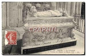 Carte Postale Ancienne Tours La Cathédrale Le Tombeau Des Enfants De Charles VIII