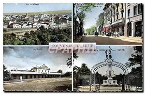 Carte Postale Moderne Souvenir De Setif vue générale Avenue Georges Clemenceau la gare Eglise et ...