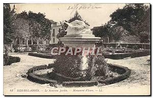 Carte Postale Ancienne Sidi Bel Abbes Le Nouveau Jardin Monument D'Icare Icare