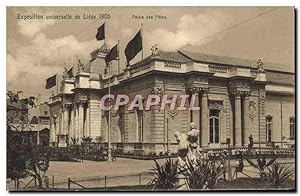 Carte Postale Ancienne Exposition Universelle de Liege 1904 Palais des fêtes