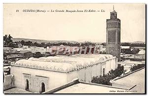 Carte Postale Ancienne Oudjda La Grande Mosquee Jama El Kebir