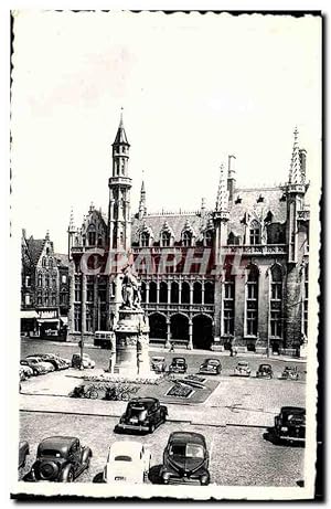 Carte Postale Moderne Bruges Grand place et statue Breydel et P de Coninc