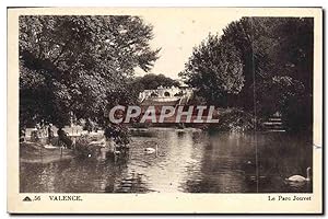 Carte Postale Ancienne Valence Le Parc Jouvet Cygne