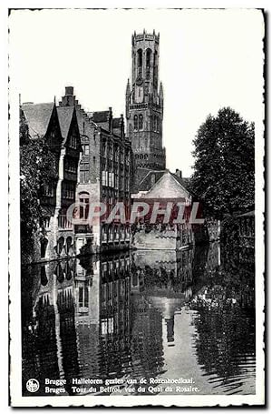 Carte Postale Moderne Bruges Tour du beffroi vue du quai du rosaire