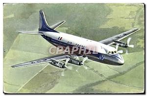 Carte Postale Ancienne Avion Aviation Air France Vickers Viscount