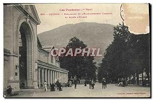 Carte Postale Ancienne Luchon Esplanade De l'etablissement thermal et allée d'Etigny