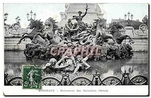 Carte Postale Ancienne Bordeaux Monument des Girondins Detail