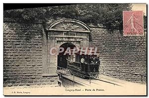 Carte Postale Ancienne Tramway Train Longwy Haut Porte de France