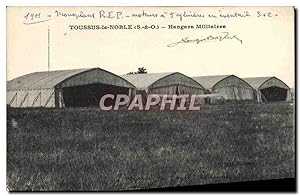Carte Postale Ancienne Avion Aviation Toussus le Noble Hangars militaires