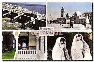 Carte Postale Ancienne Alger En Haut a Gauche Les Vieux Remparts