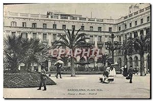 Carte Postale Ancienne Barcelona Plaza Real