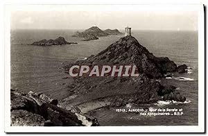 Carte Postale Ancienne Ajaccio Tour de la Parata et îles sanguinaires