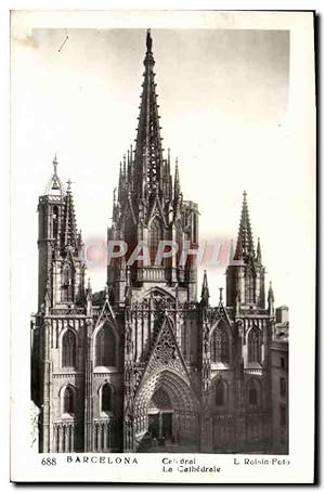 Carte Postale Moderne Barcelona La cathédrale