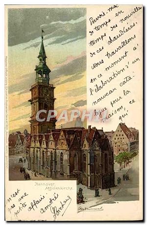 Carte Postale Ancienne Illustrateur Hannover Aegidienkirche