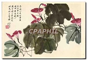 Carte Postale Ancienne Chine China Fleurs
