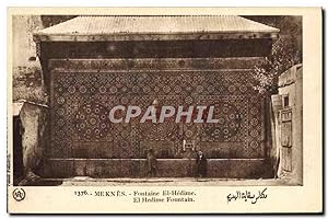 Carte Postale Ancienne Meknes Fontaine El Hedime