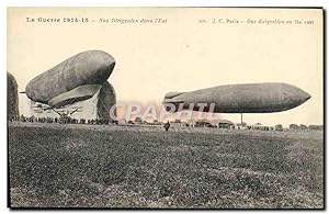 Carte Postale Ancienne Avion Aviation Dirigeable Zeppelin