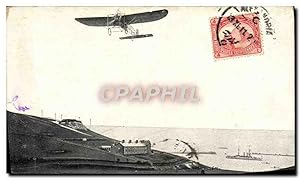 Carte Postale Ancienne Avion Aviation Traversee de la Manche Endroit ou est passe Bleriot avant d...