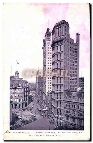Carte Postale Ancienne Post Office NY