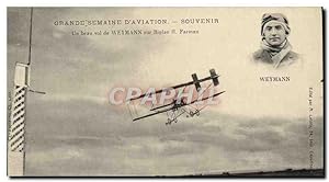 Carte Postale Ancienne Avion Aviation Grande semaine d'aviation Un beau vol de Weymann sur biplan...