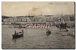Carte Postale Ancienne Alger le port et la Casbah
