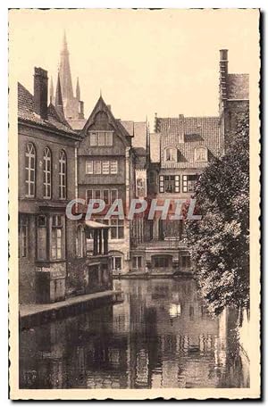 Carte Postale Ancienne Bruges vue sur la Croix de Bourgogne