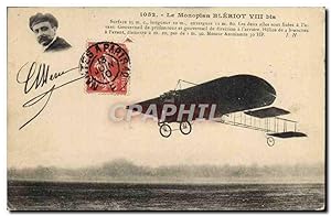 Carte Postale Ancienne Avion Aviation Monoplan Bleriot VIII