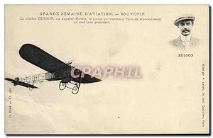 Carte Postale Ancienne Avion Aviation Grande semaine d'aviation Busson sur appareil Bleriot