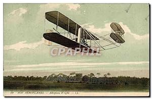 Carte Postale Ancienne Avion Aviation Aeroplane Wright