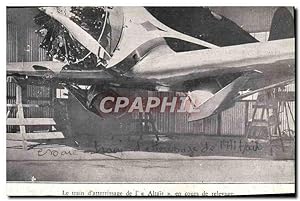 Carte Postale Ancienne Avion Aviation Train d'atterrisage de l'Altair en cours de relevage