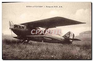 Carte Postale Ancienne Avion Aviation Bron Aviation Breguet XIX